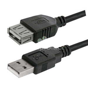 Logo USB prodluka (2.0), USB A samec - USB A samice, 3m, ern, cena za 1 kus