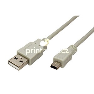 Logo USB kabel (2.0), USB A samec - miniUSB samec, 1.8m, ed, 5-pack, cena za 1 kus