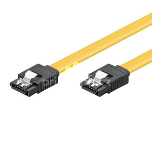 Kabel k hardisku datov, SATA samec - SATA samec, 0.5 m, 6 Gb/s, lut, Logo baleno v blistru