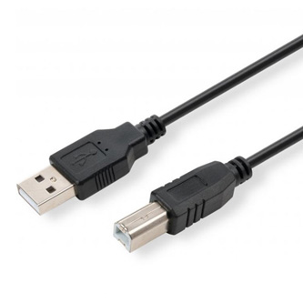 Logo USB kabel (2.0), USB A samec - USB B samec, 5m, černý