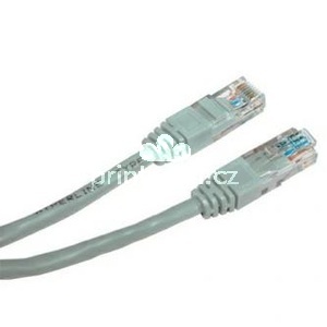 Sov LAN kabel UTP crossover patchcord, Cat.5e, RJ45 samec - RJ45 samec, 3 m, nestnn, ken, ed, k propojen 2 PC, Logo b