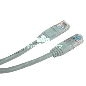 Sov LAN kabel UTP crossover patchcord, Cat.5e, RJ45 samec - RJ45 samec, 10 m, nestnn, ken, ed, k propojen 2 PC, Logo