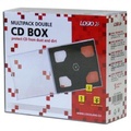 Box na 2 ks CD, prhledn, ern tray, Logo, 10,4 mm, 5-pack