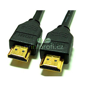 Video kabel HDMI samec - HDMI samec, HDMI 1.4 - High Speed with Ethernet, 2m, pozlacen konektory, ern, Logo blistr
