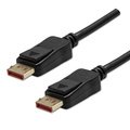 Video kabel DisplayPort samec - DisplayPort samec, DP v 1.4, 2m, pozlacen konektory, ern, Logo blistr, 8K@60Hz, 32,4Gb/s
