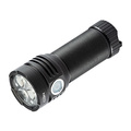 LED dobjec baterka, 1x4000 mAh, hlink, ern, funkce zoom, 3 druhy svcen,IPX4, USB dobjen