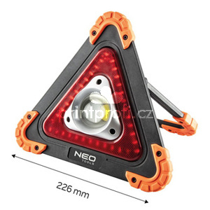 Penosn trojhelnikov LED reflektor z plast-nylon, 99-076, 10W, 4xAA, 3 reimy svcen, NEO TOOLS