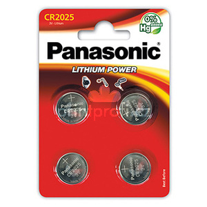 Baterie lithiov, CR2025, 3V, Panasonic, blistr, 4-pack