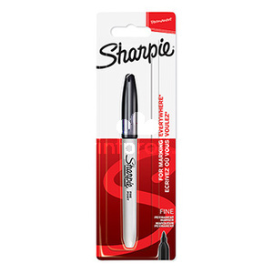 Sharpie, popisova Fine, ern, 1ks, 0.9mm, permanentn, blistr