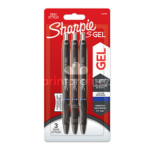 Sharpie, gelov pero S-Gel, modr, 3ks, 0.7mm