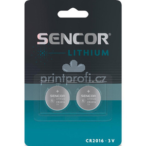 Baterie lithiov, CR2016, 3V, Sencor, blistr, 2-pack