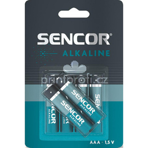 Baterie alkalick, AAA, 1.5V, Sencor, blistr, 6-pack