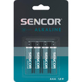 Baterie alkalick, AAA, 1.5V, Sencor, blistr, 4-pack