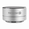 SWISSTEN Bluetooth reproduktor i-METAL, 3W, stbrn, regulace hlasitosti, kovov