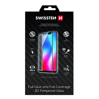 Ochranné temperované sklo Swissten, pro Apple iPhone 13 MINI, černá, ultra durable 3D full glue