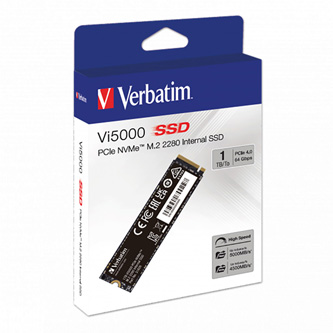 Interní disk SSD Verbatim interní NVMe, 1000GB, Vi5000 M.2, 31826, 5000 MB/s-R, 4500 MB/s-W
