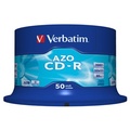 Verbatim CD-R, 43343, AZO Crystal, 50-pack, 700MB, 52x, 80min., 12cm, bez monosti potisku, spindle, pro archivaci dat
