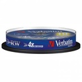 Verbatim DVD+RW, Matt Silver, 43488, 4.7GB, 4x, spindle, 10-pack, bez monosti potisku, 12cm, pro archivaci dat
