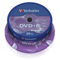 Verbatim DVD+R, Matt Silver, 43500, 4.7GB, 16x, spindle, 25-pack, bez monosti potisku, 12cm, pro archivaci dat