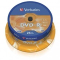 Verbatim DVD-R, Matt Silver, 43522, 4.7GB, 16x, cake box, 25-pack, bez monosti potisku, 12cm, pro archivaci dat