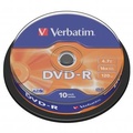 Verbatim DVD-R, Matt Silver, 43523, 4.7GB, 16x, spindle, 10-pack, bez monosti potisku, 12cm, pro archivaci dat