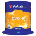Verbatim DVD-R, Matt Silver, 43549, 4.7GB, 16x, spindle, 100-pack, bez monosti potisku, 12cm, pro archivaci dat