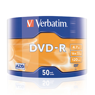 Verbatim DVD-R, Matt Silver, 43788, 4.7GB, 16x, spindle, 50-pack, bez možnosti potisku, 12cm, pro archivaci dat