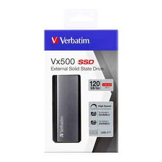 SSD Verbatim 2.5&quot;, externí USB 3.0 (3.2 Gen 1), 120GB, Vx500, 47441