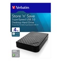 Verbatim extern pevn disk, Store N Save, 3.5", USB 3.0 (3.2 Gen 1), 4TB, 47685, ern