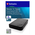 Extern pevn disk, Verbatim, 3.5", Store,N,Save, USB 3.0, 47686, blistr, ern