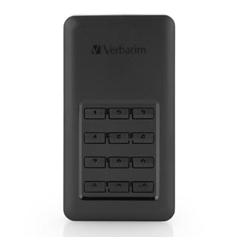 SSD Verbatim 2.5&quot;, externí USB 3.0 (3.2 Gen 1), 256GB, Store N Go Secure, 53402, šifrovaný, s numerickou klávesnicí, konektor USB-