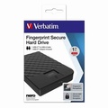 Verbatim extern pevn disk, Fingerprint Secure HDD, 2.5", USB 3.0 (3.2 Gen 1), 1TB, 53650, ern, ifrovan s tekou otisk prst
