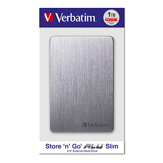 Verbatim externí pevný disk, Store,n,Go ALU Slim, 2.5&quot;, USB 3.0, 1TB, 53662, vesmírné šedý