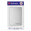 Verbatim extern pevn disk, Store,n,Go ALU Slim, 2.5", USB 3.0, 1TB, 53663, stbrn
