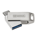 MyMedia MyDual USB 3.2 Gen 1, 16GB, 69268, stbrn, 69268, USB A / USB C, s otonou krytkou