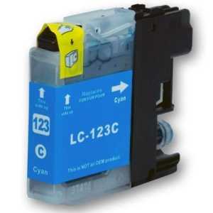 Brother LC123 C cyan cartridge modrá azurová kompatibilní inkoustová náplň pro tiskárnu Brother