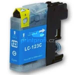 Brother LC123 C cyan cartridge modr azurov kompatibiln inkoustov npl pro tiskrnu Brother DCPJ552DW