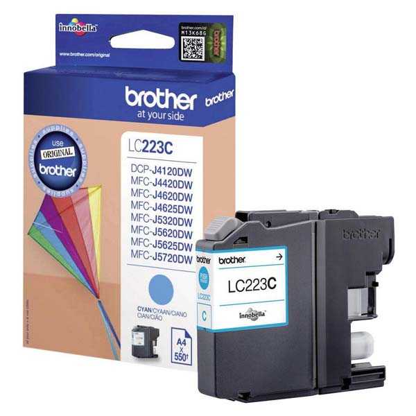 originál Brother LC-223C cyan azurová modrá originální inkoustová cartridge pro tiskárnu Brother