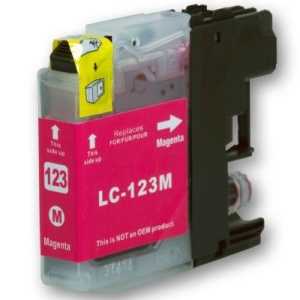 Brother LC123 M magenta cartridge purpurová červená kompatibilní inkoustová náplň pro tiskárnu Brother