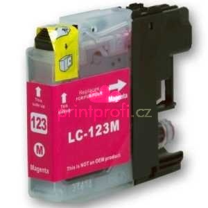 Brother LC123 M magenta cartridge purpurov erven kompatibiln inkoustov npl pro tiskrnu Brother DCPJ152W