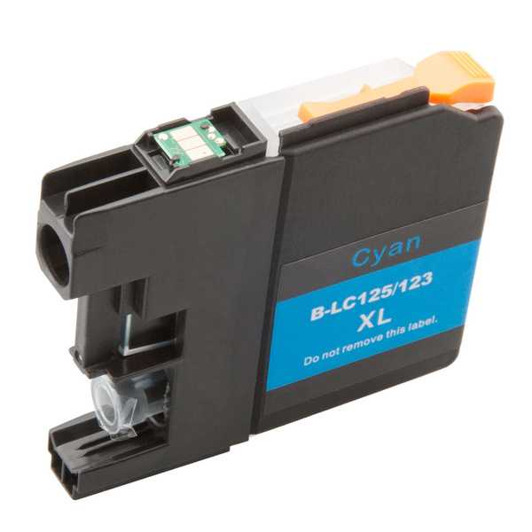 Brother LC125 XL cyan cartridge modrá azurová kompatibilní inkoustová náplň pro tiskárnu Brother