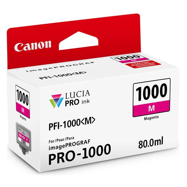originál Canon PFI-1000M, magenta, 5885str., 80ml, 0548C001 purpurová inkoustová náplň pro tiskárnu