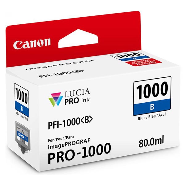 originál Canon PFI-1000B, blue, 4875str., 80ml, 0555C001 modrá inkoustová náplň pro tiskárnu