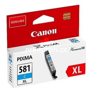 originl Canon CLI-581C XL, cyan, 8,3ml, 2049C001 modr inkoustov npl pro tiskrnu Cartridge Canon