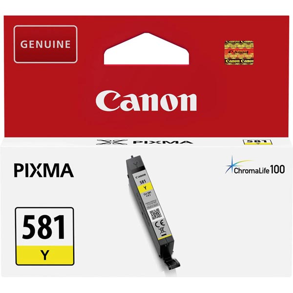 originál Canon CLI581 Y, yellow, 5,6ml, 2105C001 žlutá inkoustová náplň pro tiskárnu