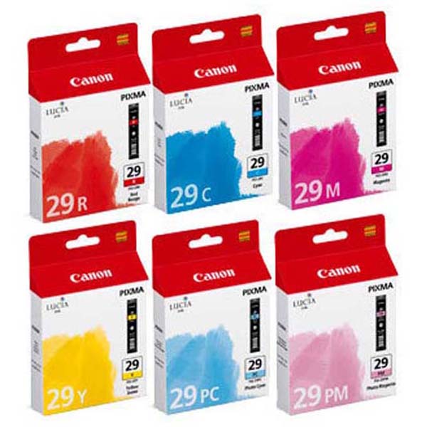 originál Canon PGI29, CMY/PC/PM/R Multi, CMYK, 4873B005 barevné inkoustové náplně do tiskárny