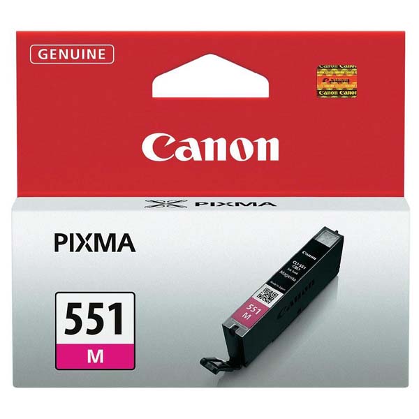 originál Canon CLI551M, magenta, 7ml, 6510B001 purpurová inkoustová náplň pro tiskárnu