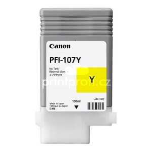 originl Canon PFI107Y, yellow, 130ml, 6708B001 lut inkoustov npl pro tiskrnu Cartridge Canon