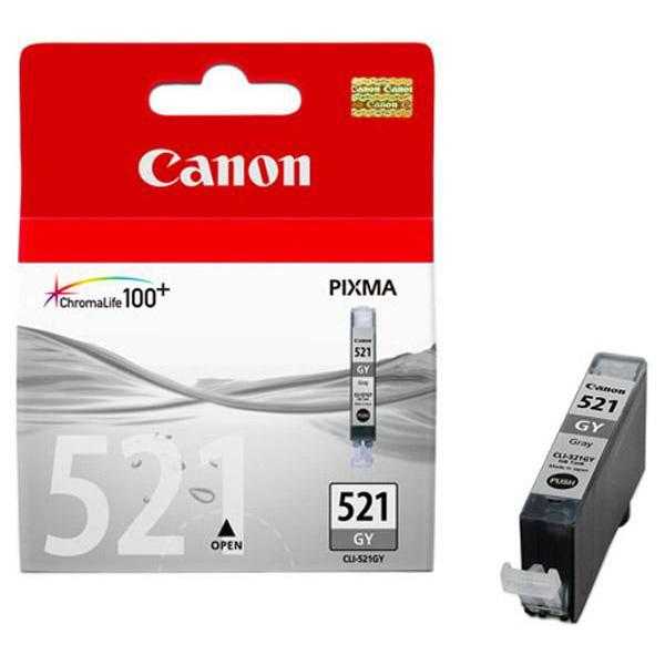 originál Canon CLI-521gy grey cartridge šedá originální inkoustová náplň pro tiskárnu Canon