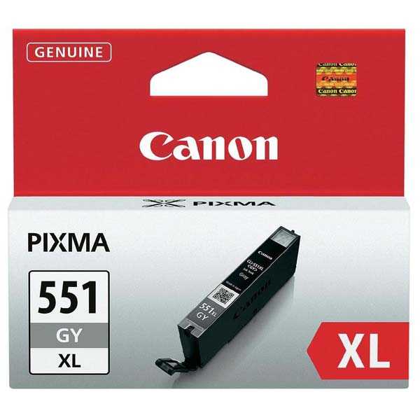 originál Canon CLI-551gy XL grey cartridge šedá originální inkoustová náplň pro tiskárnu Canon